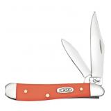 Case XX Peanut Folding Knife Smooth Orange Syn.