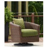 Horizon Hall Brown/Green Outdoor Swivel Chair