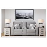 Biscoe PWR REC Love Seat W/ Console & ADJ Headrest