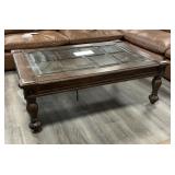 XL Coffee Table W/ Glass Insert