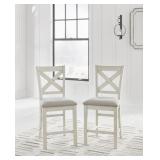 Robbinsdale Antique White Barstool