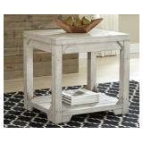 Fregine Farmhouse White End Table