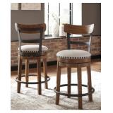 Valebeck Upholstered Swivel Bar Stool