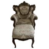Louis IV Atmchair & Ottoman Come See
