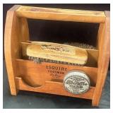 Vintage Esquire Footman Deluxe wooden shoe shine