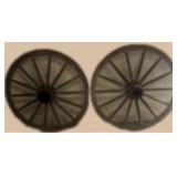 (2)PCS Antique Wagon Wheels