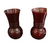 Pair Ruby Vases