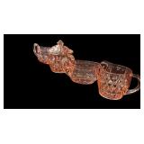 (2) Pink Sugar & Creamer Sets