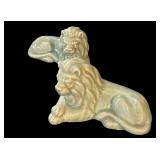 Pair Ceramic Lions