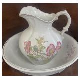 Large Pitcher And Wash Basin