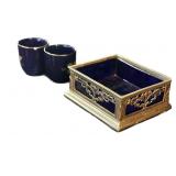 Metal & Cobalt Blue Box