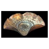 Fenton Coin Dot Carnival Ruffled Edge Bowl