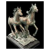 Wild Running Horses Statue