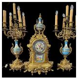 Beautiful Clock w' Candelabras (Come See This!)