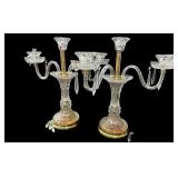 Par Brass & Crystal Candelabra