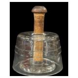 Cow Design Glass  Butter Mold Press