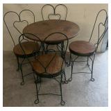 (5) PCS Wrought Iron Patio Set