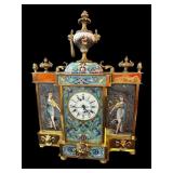 1940s Chinese Cloisonné Enamel Wind Up Clock