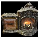 Mid Century Clock (as is) w' Fireplace Working