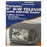Portable 5 ï¿½ B & W TV Set in Box