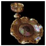 (2) Pc Carnival Glass