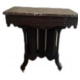 Vintage Eastlake Victorian Marble Top Parlor Table