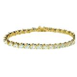 Genuine 12.50 ct Sky Blue Topaz Tennis Bracelet