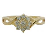 14k Gold 1/3 ct Natural Brilliant Diamond Ring