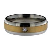 10kt Gold-SS Men's Diamond Solitaire Ring