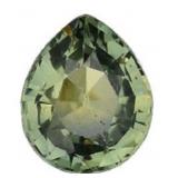 GIA Certified Pear 1.05 Yellowish Green Sapphire