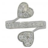 Brilliant 1.00 ct Lab Diamond Hearts Ring