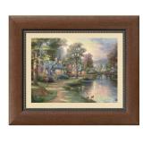 Framed Hometown Lake by Thomas Kinkade