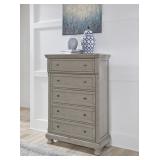 Lettner Light Gray 5-Drawer Chest