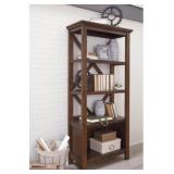 75' Dark Wood Home Office Bookcase