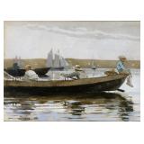 Boys in a Dory On Canvas by Winslow Homer