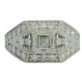 14kt Gold 2.23 ct Asscher Cut VS Lab Diamond Ring