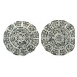 Antique Style Natural Diamond Stud Earrings