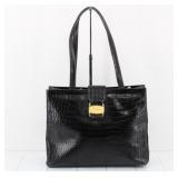 Salvatore Ferragamo Embossed Leather Shoulder Bag