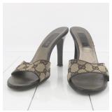 Gucci GG Canvas Sandals Size 37 1/2
