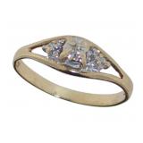 10kt Gold Antique DIamond Estate Ring