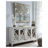 Ashley t505-562 Antique White 67' Console Cabinet