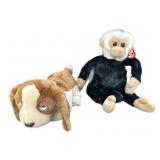Ty Beanie Buddy Tracker Basset Hound  & Mooch the