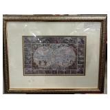 Gallery Framed Old World Map (Priced $215)