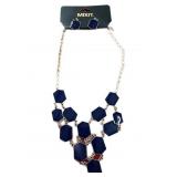 Goldtone Necklace & Earrings  wï¿½ Blue Stone