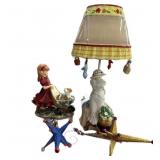 (5) pc Home Interior Figurine, Candle Lamp &