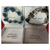 Pair  Dazzling Designs Artisan Glass Bracelets