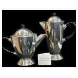 (2) English David Hayward Pewter Tea/ Coffee Pots