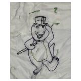 Handmade Barney Tacked Quilt