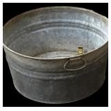 Old Galvanized Metal Wash Tub