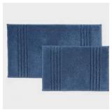 Shallow Blue 17 x 24 & 20 x 34  Bath Rugs